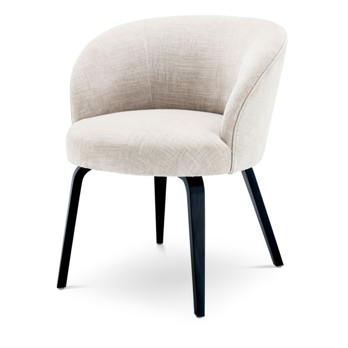 Chaise de salle à manger en tissu beige | Eichholtz Vichy