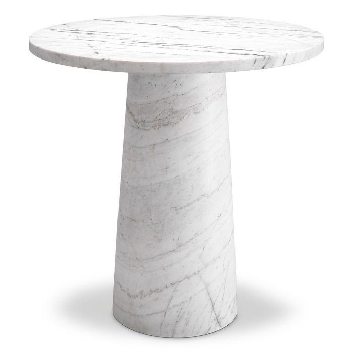Table d'appoint en marbre blanc | Eichholtz Terry