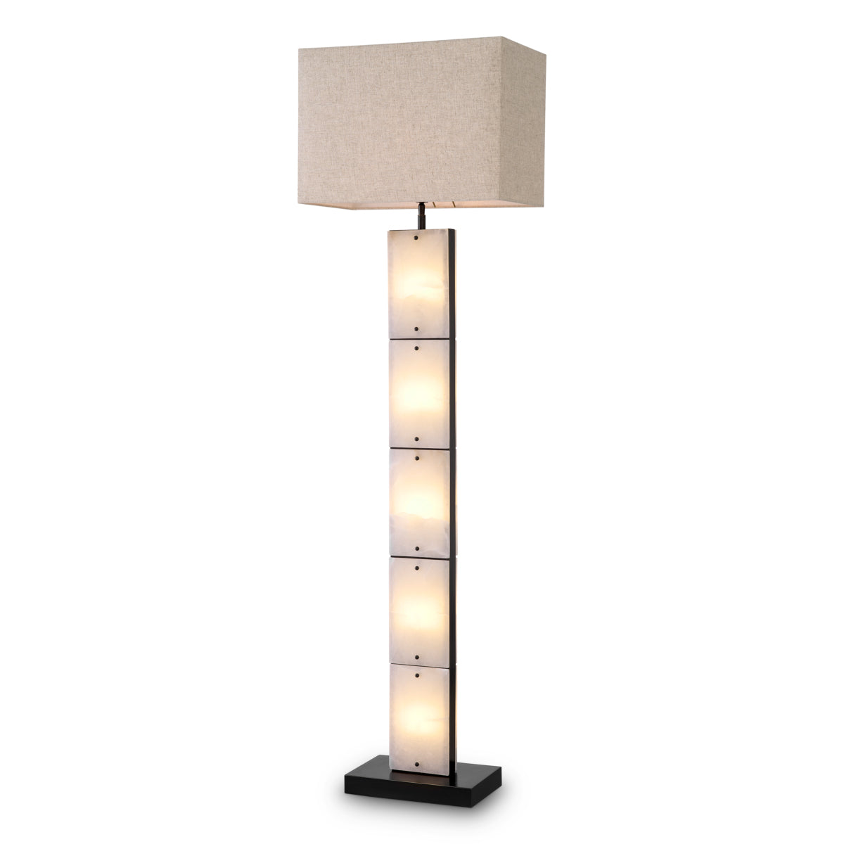 Lampe sur pied en finition bronze et alabastre avec abat-jour | Eichholtz Ortiz - vue principale | REMO-HOME