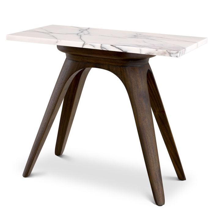 Table d'appoint en marbre blanc | Eichholtz Borre