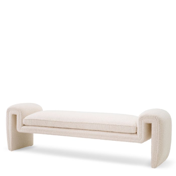 Banc bouclé crème | Eichholtz Tondo L