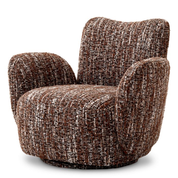 Fauteuil bouclé rouge | Eichholtz Merida