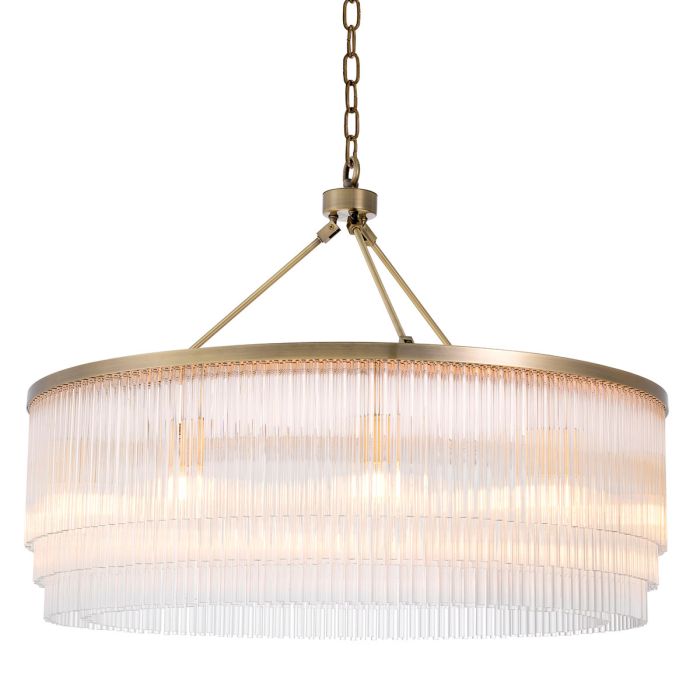 Lustre doré en verre transparent | Eichholtz Hector L