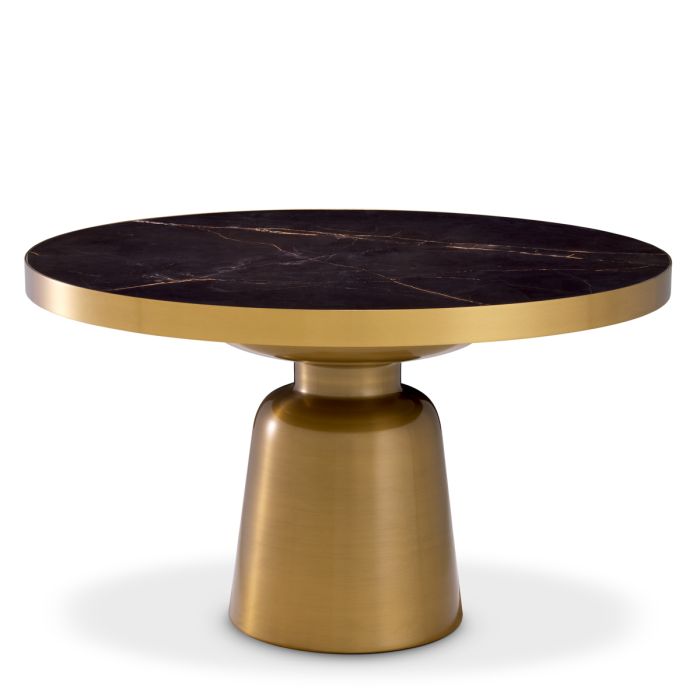 Table basse dorée en céramique noire | Eichholtz Soren