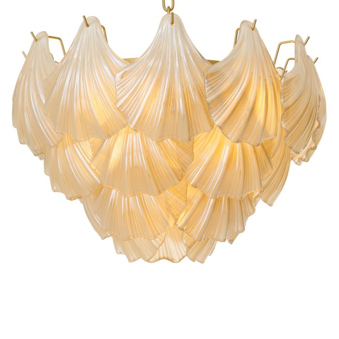 Lustre doré en verre champagne | Eichholtz Ibiza