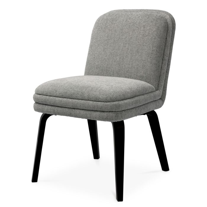 Chaise de salle à manger en tissu gris | Eichholtz Lucia