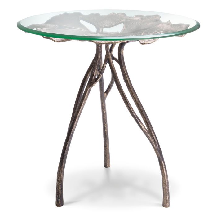Table d'appoint dorée en verre transparent | Eichholtz Poseidon