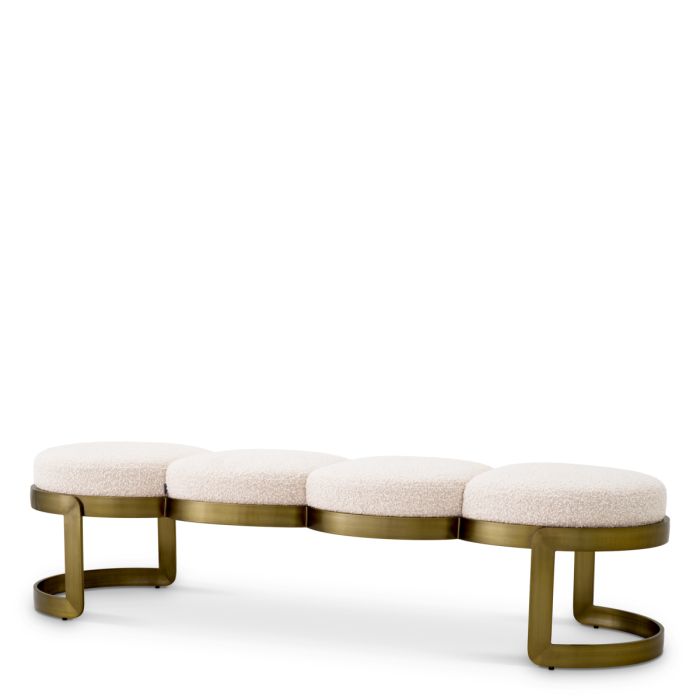Banc bouclé crème | Eichholtz Newport