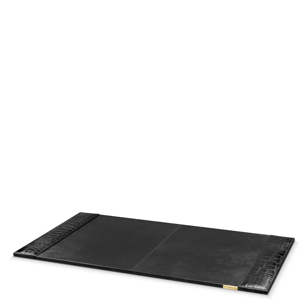 Tapis de bureau en cuir noir gaufré crocodile | Eichholtz Scaleo - vue principale | REMO-HOME