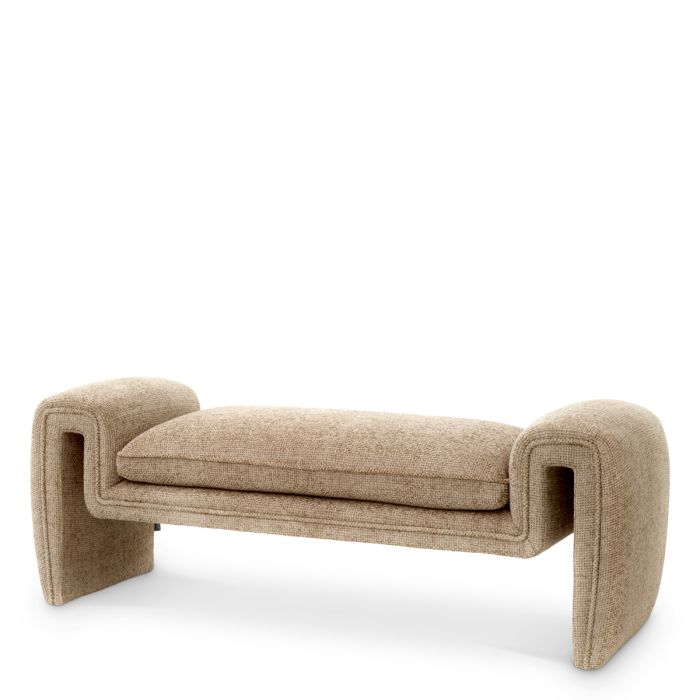 Banc en tissu sable | Eichholtz Tondo S