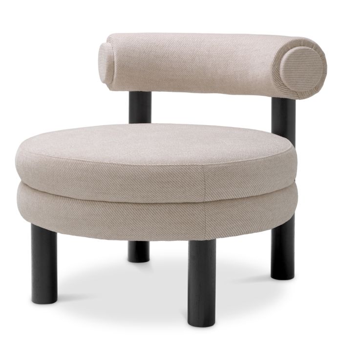 Fauteuil en tissu sable | Eichholtz Zoey