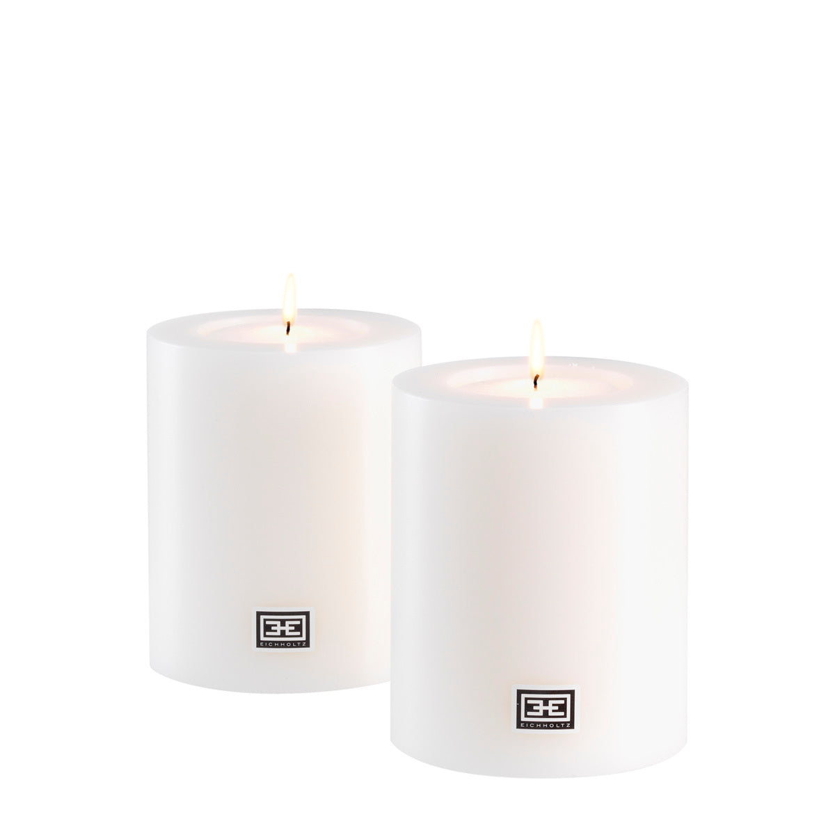Bougie artificielle ø 10 x H. 12 cm blanche ensemble de 2 | Eichholtz Artificial Candle ø 10 x H. 12 cm set of 2 - vue principale | REMO-HOME