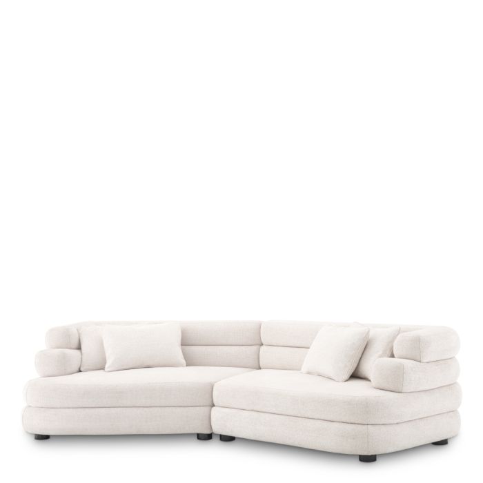 Canapé 3-4 places en tissu blanc cassé | Eichholtz Malaga L