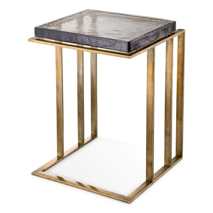 Table d'appoint dorée en verre soufflé | Eichholtz Crescent