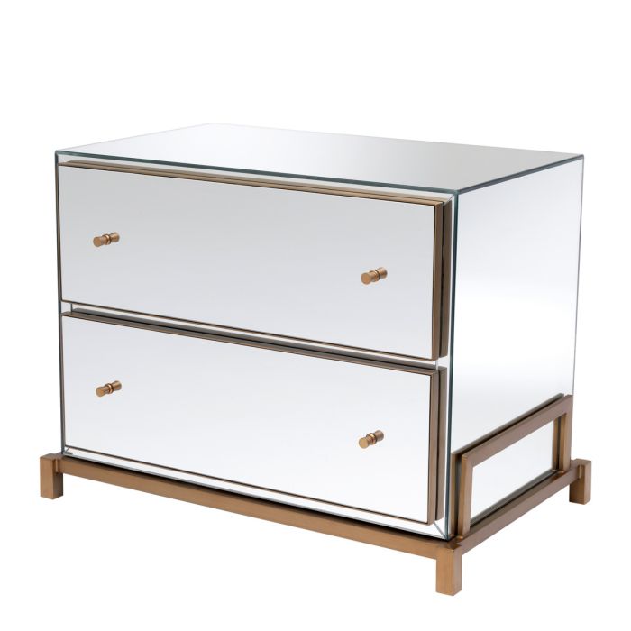 Table de chevet en verre blanc | Eichholtz Clarington
