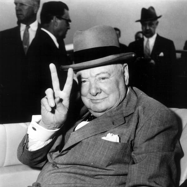 Œuvre d'art sur plexiglas Churchill Peace Black/Grey/White | Andrew Martin - vue de détail | REMO-HOME