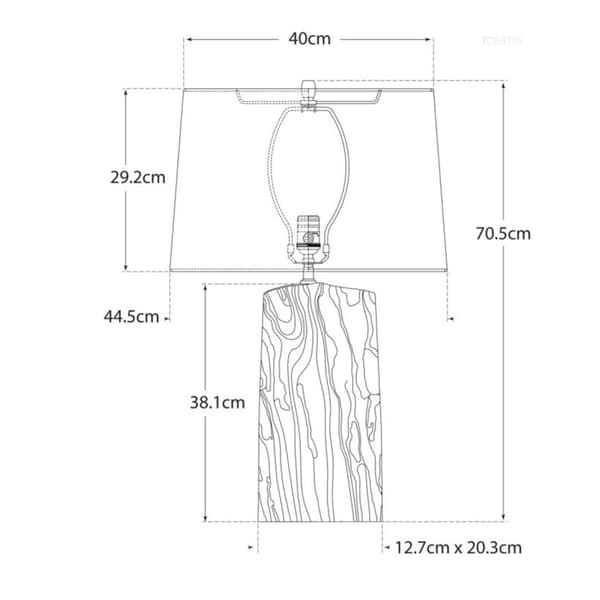 Lampe de table Sierra White | Andrew Martin - vue de détail | REMO-HOME