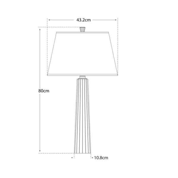 Lampe de table Fluted Spire White | Andrew Martin - vue de détail | REMO-HOME