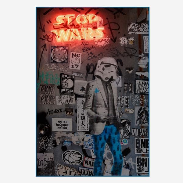 Sculpture néon Neon - Stop Wars - small | Andrew Martin - vue principale | REMO-HOME