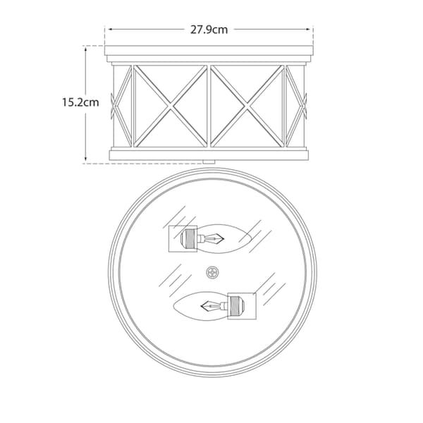Plafonnier Montpelier Flush Brass Finition antique | Andrew Martin - vue de détail | REMO-HOME