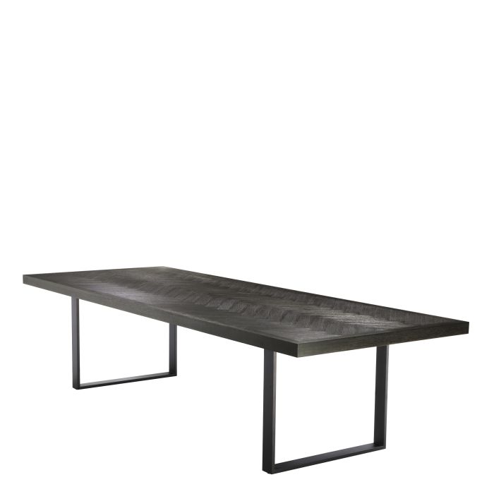 Table à manger en chêne anthracite 300 cm | Eichholtz Melchior