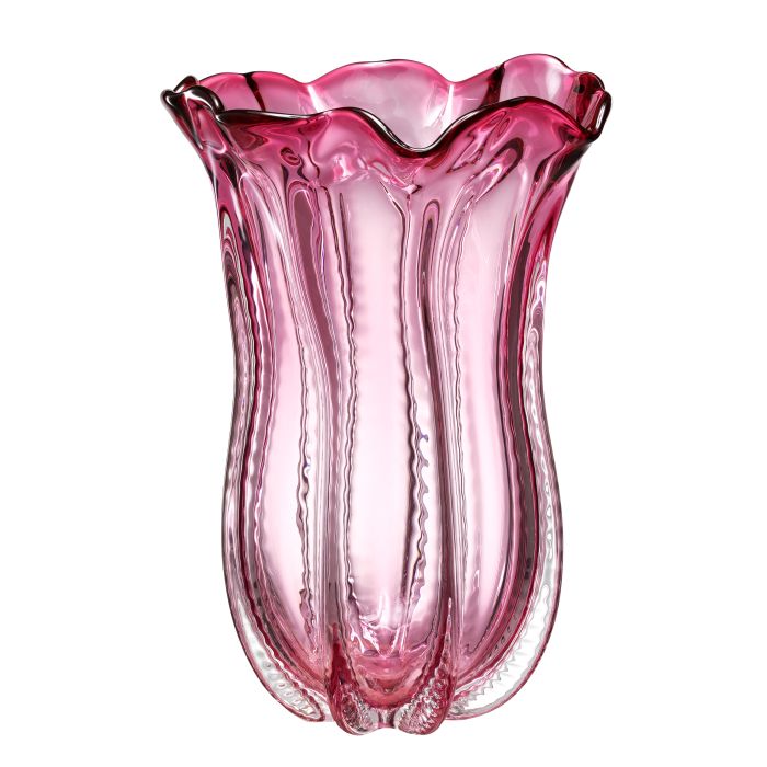 Vase en verre soufflé rose | Eichholtz Caliente L