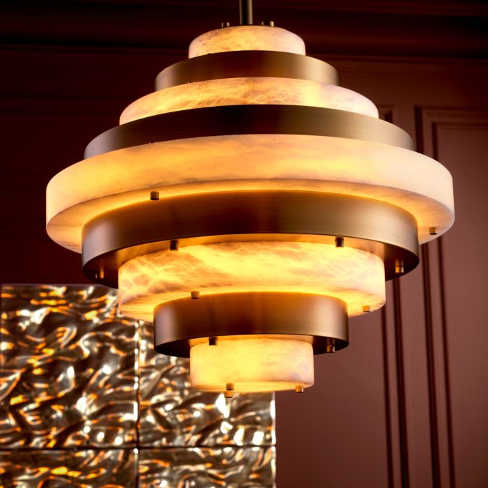 Lustre doré en albâtre | Eichholtz Lazzari