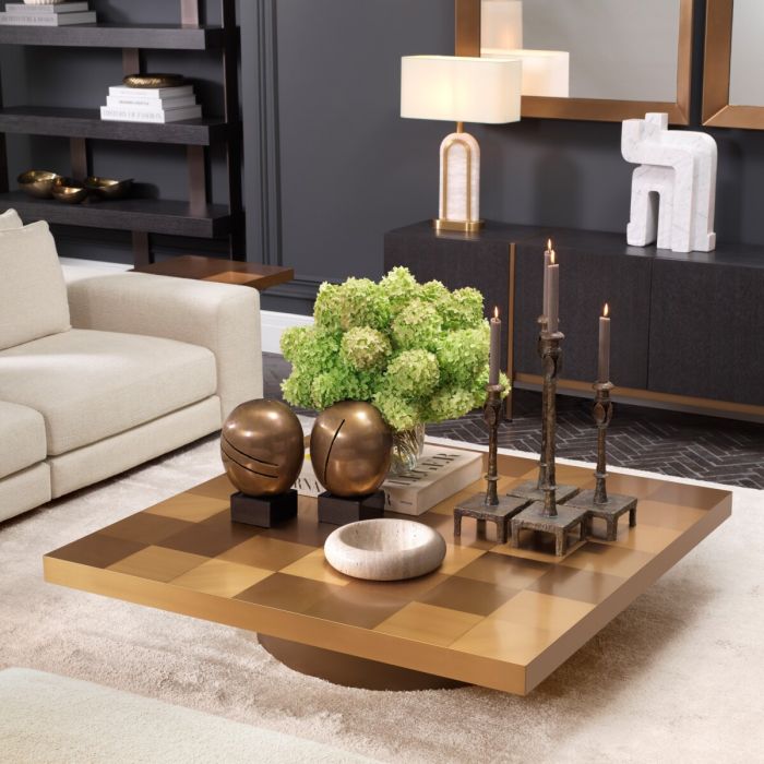Table basse en laiton brossé | Eichholtz Laporte