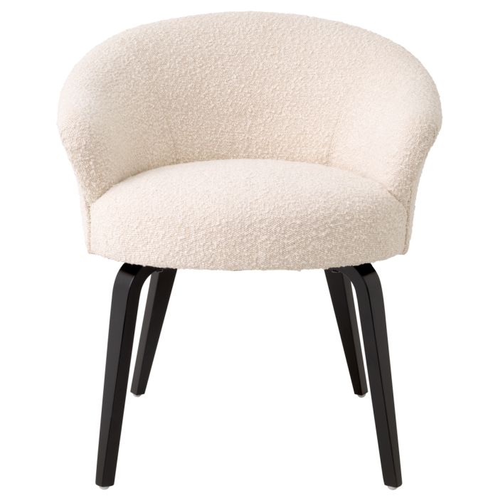 Chaise de salle à manger bouclé crème | Eichholtz Moretti
