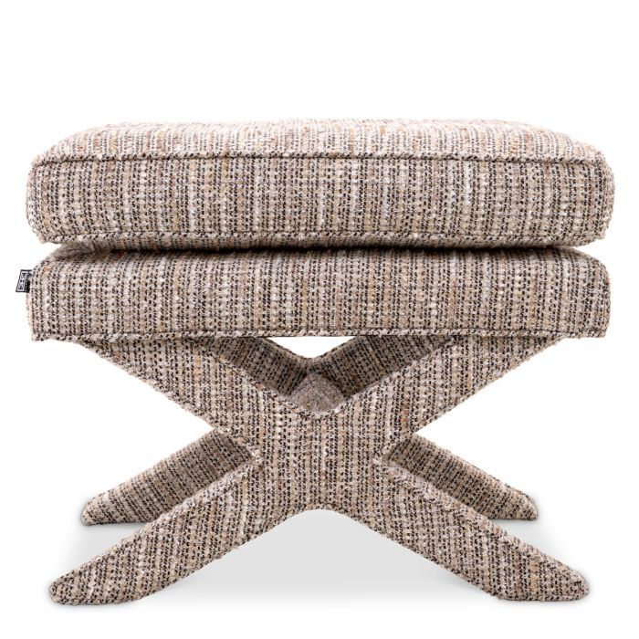 Pouf en tissu Mademoiselle beige | Eichholtz Cordoba