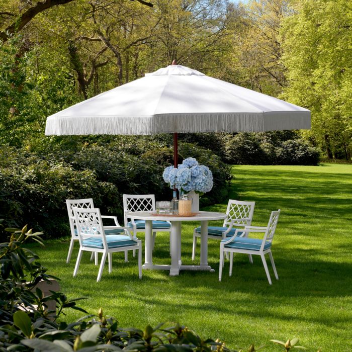 Table ronde extérieure en métal blanc | Eichholtz Bell Rive S