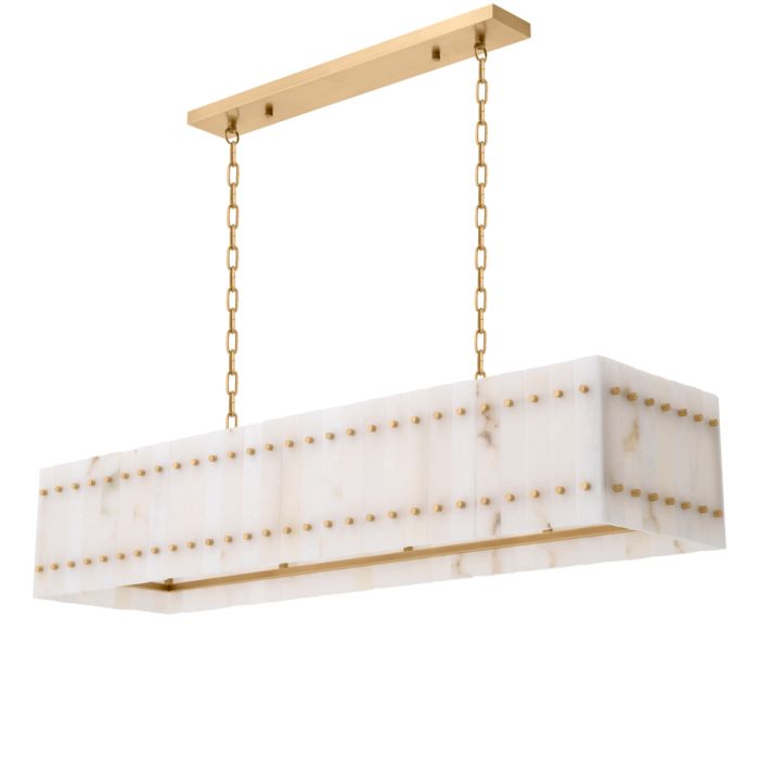 Lustre rectangulaire doré en albâtre | Eichholtz Ruby