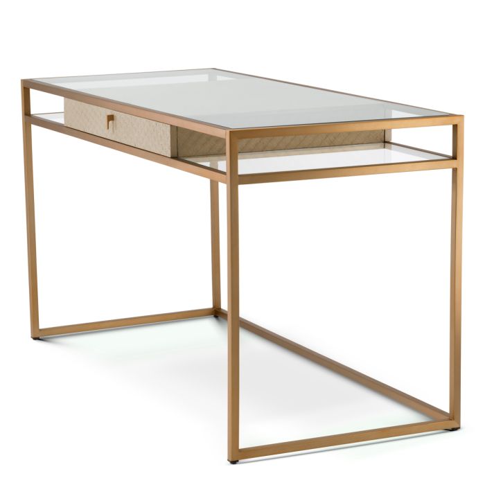 Bureau en chêne tressé et laiton brossé | Eichholtz Napa Valley