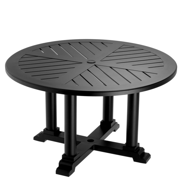 Table ronde extérieure en métal noir | Eichholtz Bell Rive S