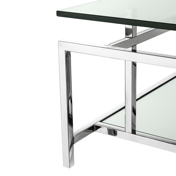 Table basse argentée en verre transparent | Eichholtz Superia
