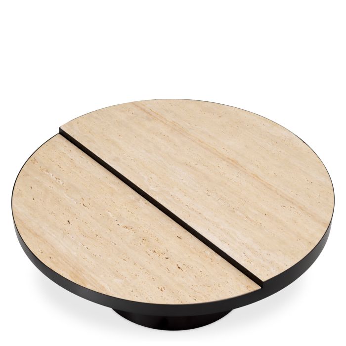 Table basse en bronze et travertin | Eichholtz Excelsior
