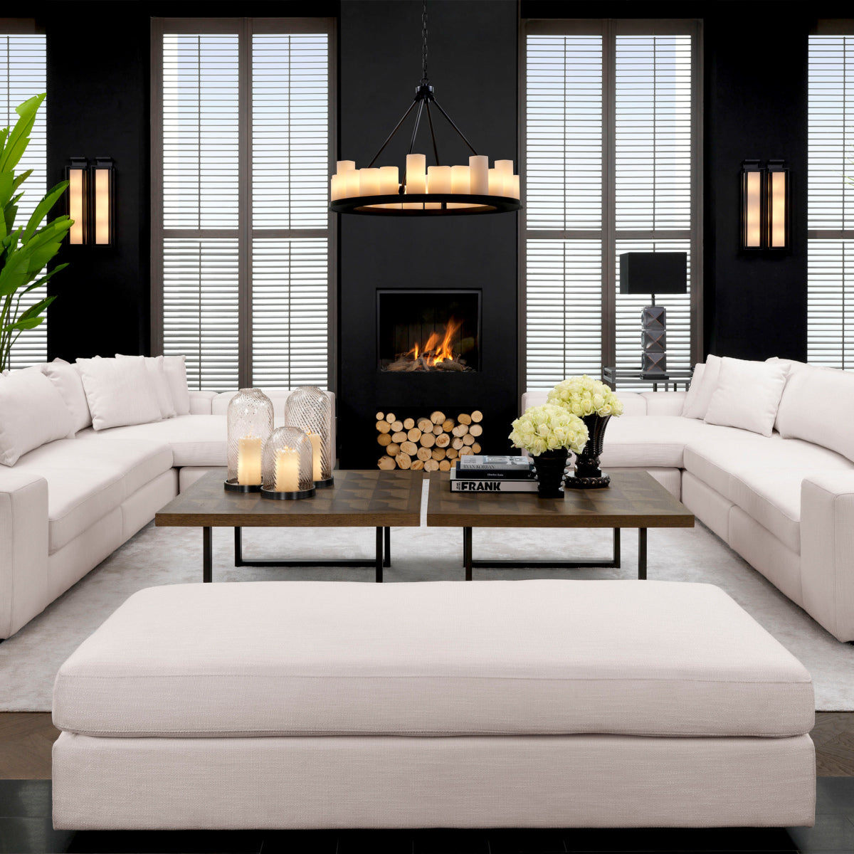 Chandelier en finition noire | Eichholtz Commodore - vue de détail | REMO-HOME