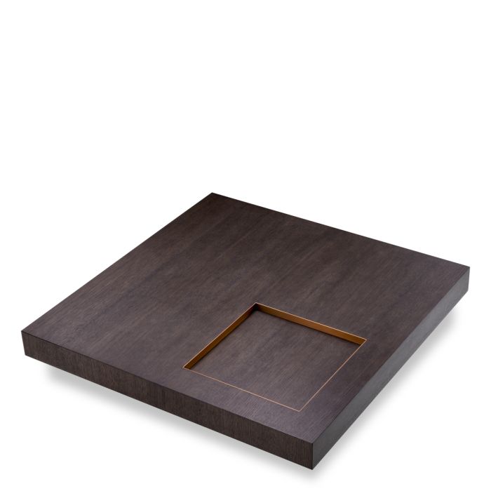 Table basse carrée en chêne mocha | Eichholtz Otus