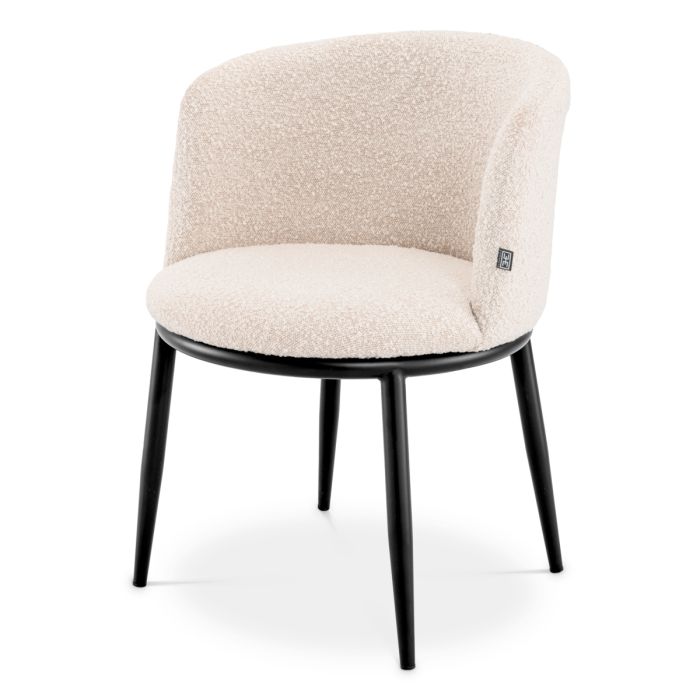 Chaise de salle à manger bouclé crème (lot de 2) | Eichholtz Filmore