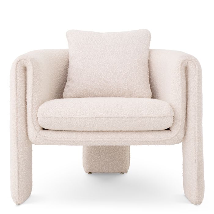 Fauteuil bouclé crème | Eichholtz Toto