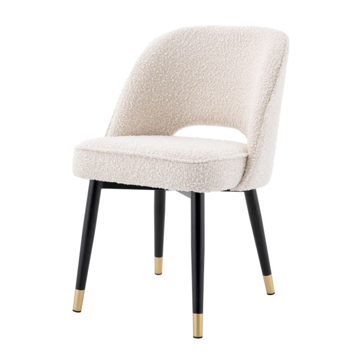 Chaise de salle à manger bouclé crème (lot de 2) | Eichholtz Cliff