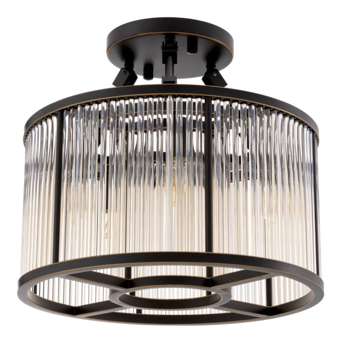Plafonnier rond en bronze | Eichholtz Bernardi S
