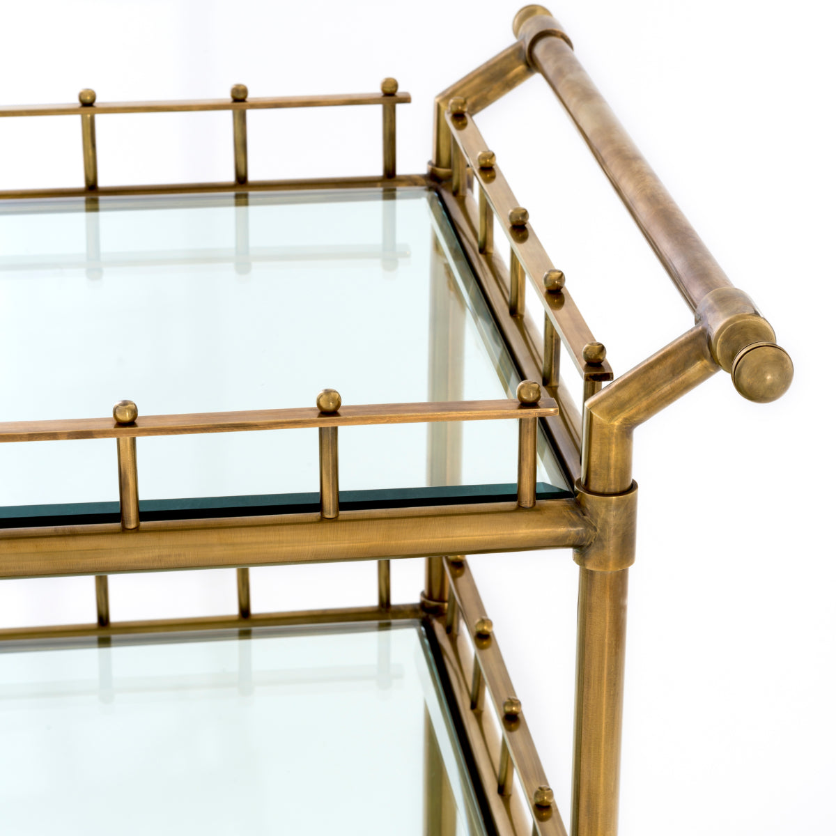 Chariot en laiton vintage | Eichholtz Scarlett - vue de détail | REMO-HOME