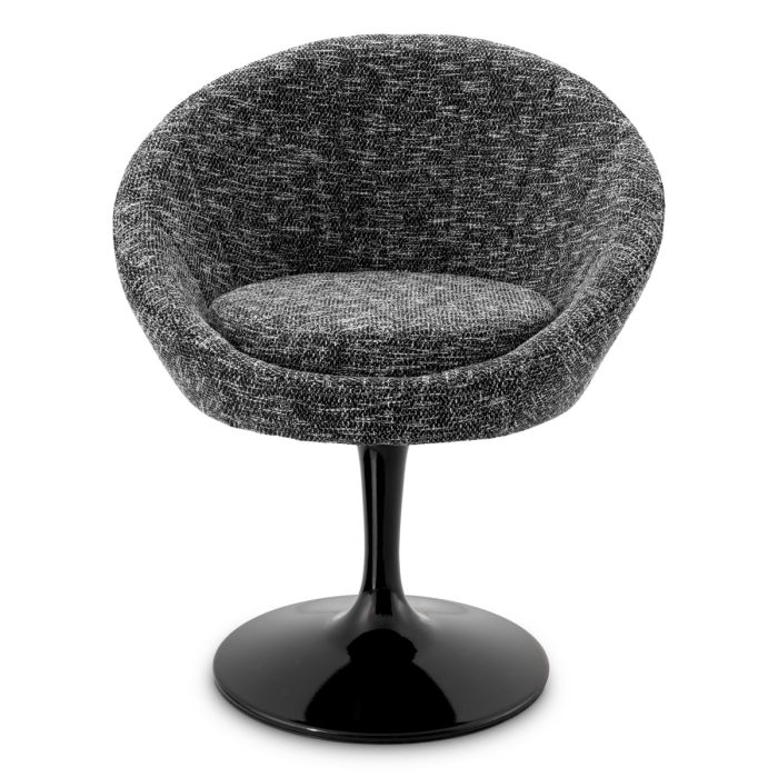 Chaise de salle à manger en tissu noir | Eichholtz O'Neill