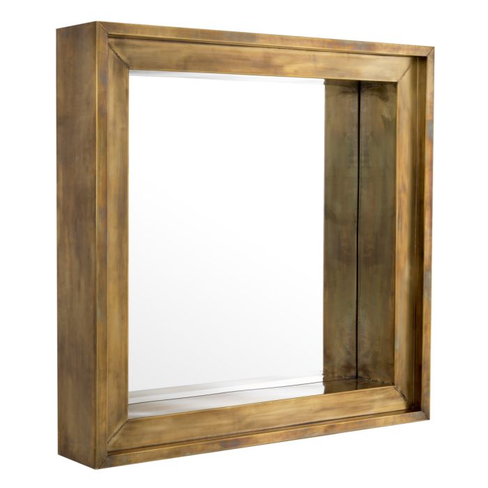 Miroir carré en laiton vieilli | Eichholtz Magenta