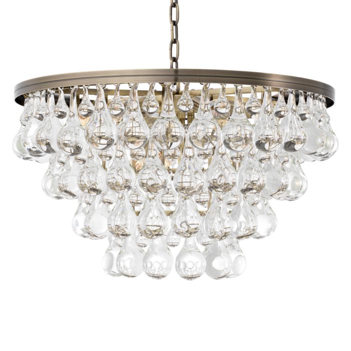 Lustre doré en verre transparent | Eichholtz Bolzano