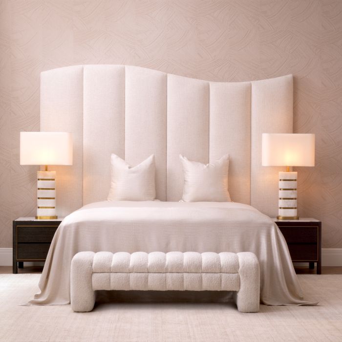 Banc en tissu blanc cassé | Eichholtz Taranto