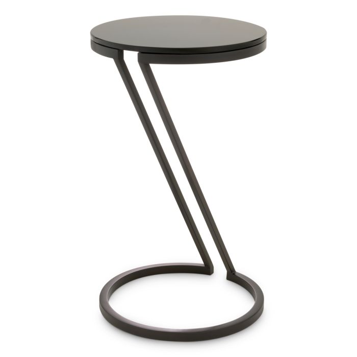Table d'appoint en bronze et verre fumé | Eichholtz Falcone