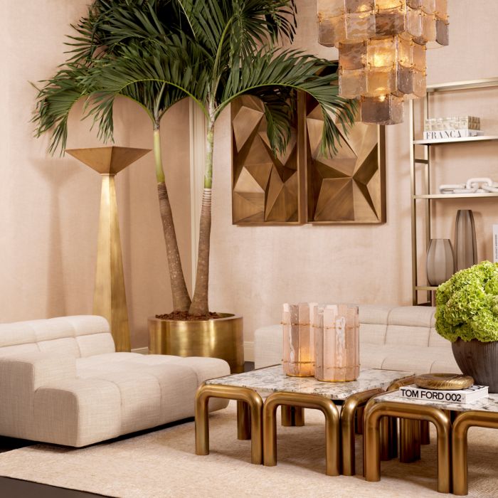 Canapé modulable méridienne en tissu beige | Eichholtz Hunter Left