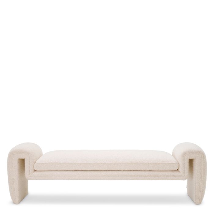 Banc bouclé crème | Eichholtz Tondo L